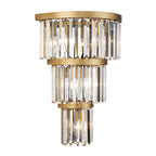 Varaluz Social Club Social Club 6-lt 3-tier Crystal Sconce - Havana Gold