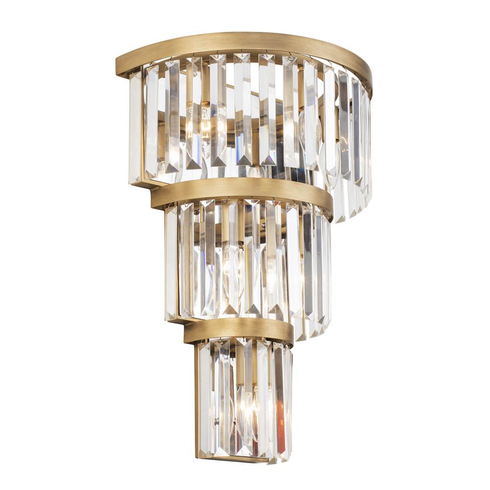 Varaluz 297W06HG Havana Gold Social Club 6-lt 3-tier Crystal Sconce - Havana Gold Image 4