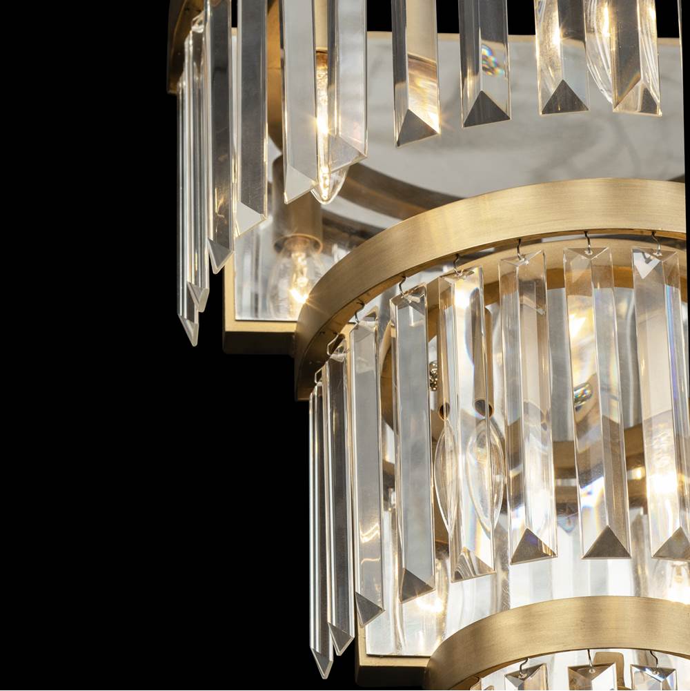 Varaluz 297W06HG Havana Gold Social Club 6-lt 3-tier Crystal Sconce - Havana Gold Image 2