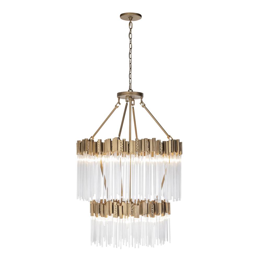 Varaluz 309C14HG Havana Gold Matrix 14-lt 2-tier Chandelier - Havana Gold Image 1