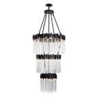 Varaluz 309C19MBFG Matte Black,French Gold Matrix 18-lt 3-tier Chandelier - Matte Black/french Gold Image 3