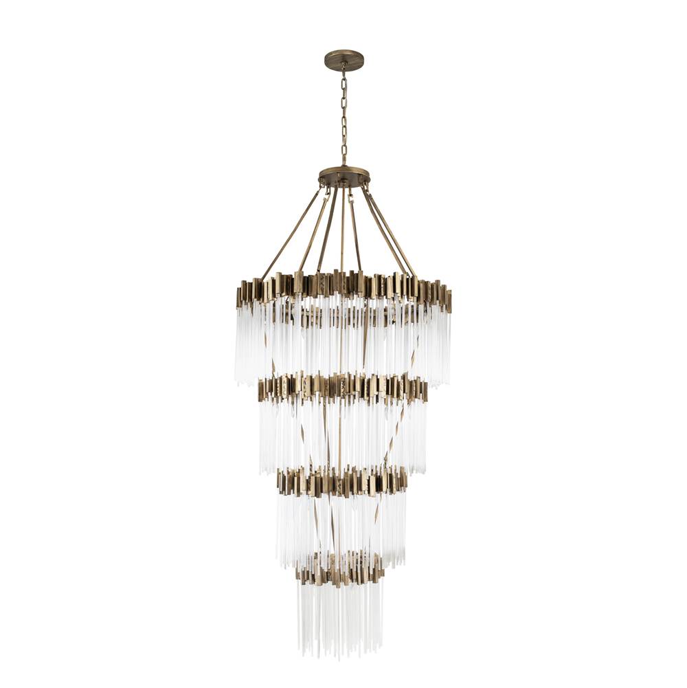 Varaluz 309C30HG Havana Gold Matrix 30-lt 4-tier Chandelier - Havana Gold Image 1