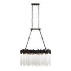 Varaluz 309N06MBFG Matte Black,French Gold Matrix 6-lt Linear Pendant - Matte Black/french Gold Image 7