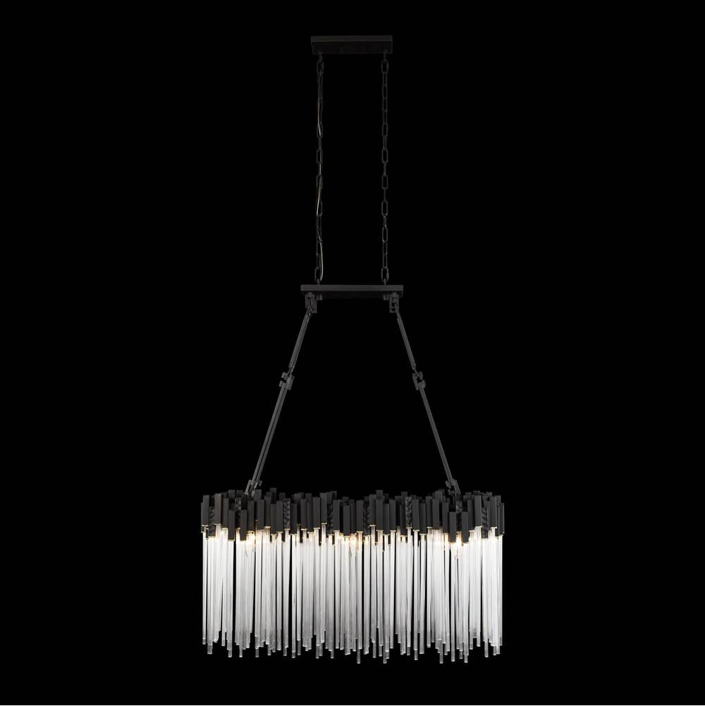 Varaluz 309N06MBFG Matte Black,French Gold Matrix 6-lt Linear Pendant - Matte Black/french Gold Image 6