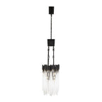 Varaluz 309N06MBFG Matte Black,French Gold Matrix 6-lt Linear Pendant - Matte Black/french Gold Image 5