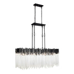 Varaluz 309N08MBFG Matte Black,French Gold Matrix 8-lt Linear Pendant - Matte Black/french Gold Image 7