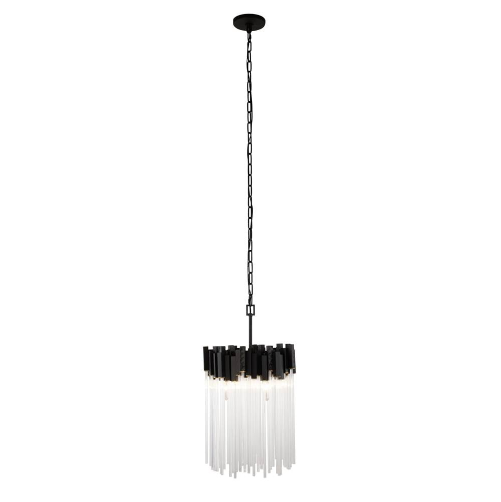 Varaluz 309P03MBFG Matte Black,French Gold Matrix 3-lt Pendant - Matte Black/french Gold Image 6
