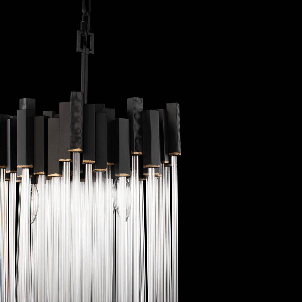 Varaluz 309P03MBFG Matte Black,French Gold Matrix 3-lt Pendant - Matte Black/french Gold Image 3