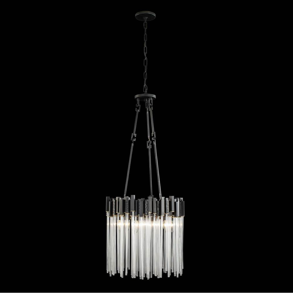 Varaluz 309P06MBFG Matte Black,French Gold Matrix 6-lt Pendant - Matte Black/french Gold Image 4