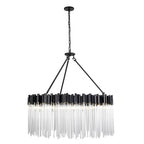 Varaluz 309P12MBFG Matte Black,French Gold Matrix 12-lt Pendant - Matte Black/french Gold Image 6