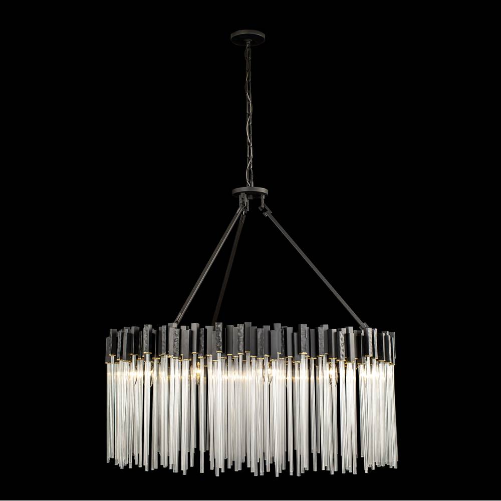 Varaluz 309P12MBFG Matte Black,French Gold Matrix 12-lt Pendant - Matte Black/french Gold Image 5