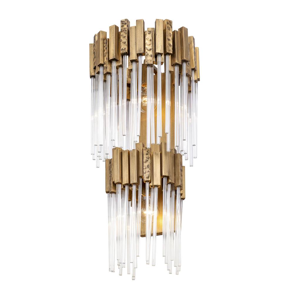 Varaluz 309W02LHG Havana Gold Matrix 2-lt 2-tier Sconce - Havana Gold Image 1