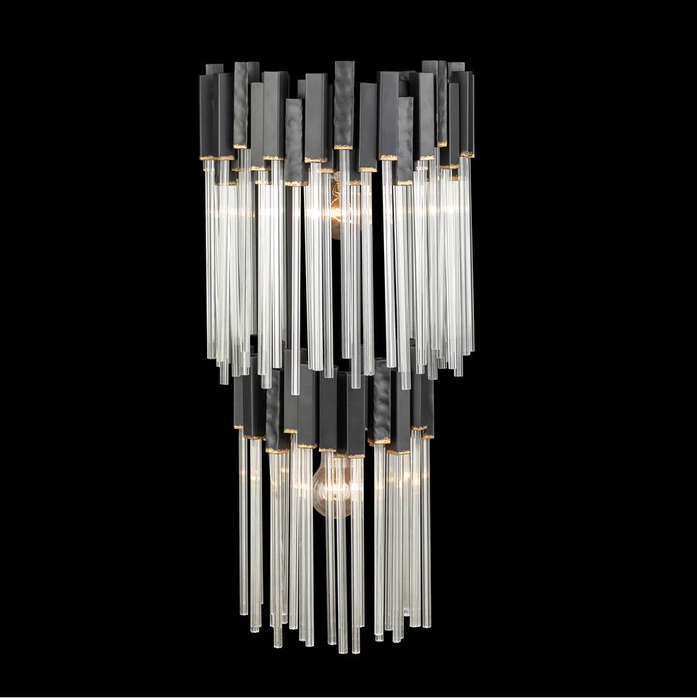 Varaluz 309W02LMBFG Matte Black,French Gold Matrix 2-lt 2-tier Sconce - Matte Black/french Gold Image 7