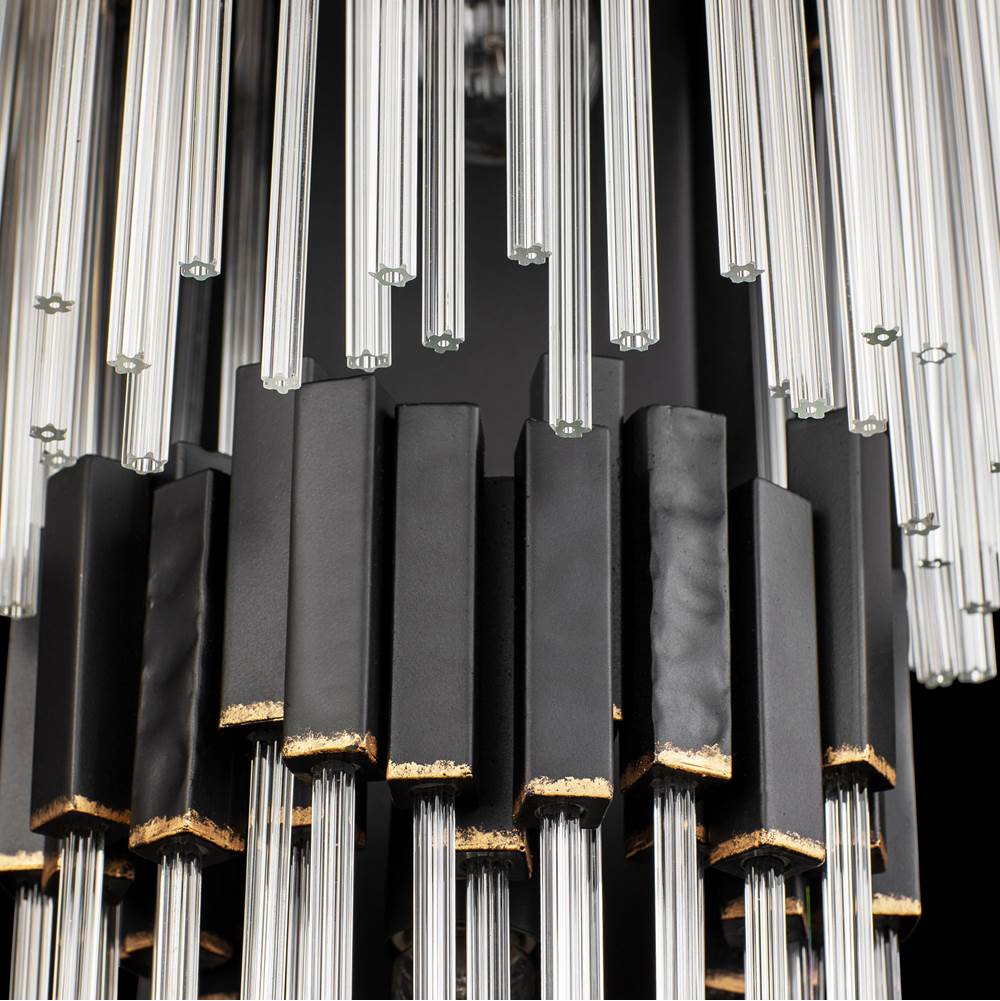 Varaluz 309W02LMBFG Matte Black,French Gold Matrix 2-lt 2-tier Sconce - Matte Black/french Gold Image 2