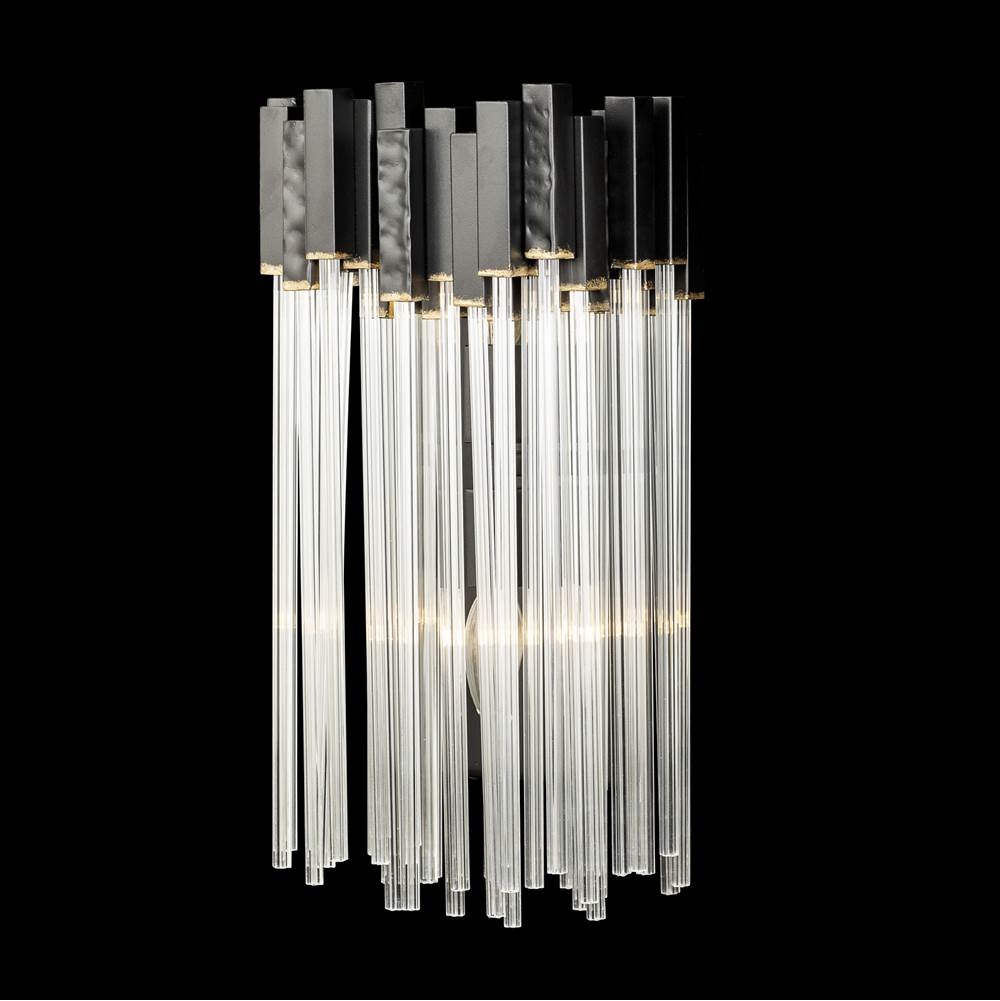 Varaluz 309W02MBFG Matte Black,French Gold Matrix 2-lt Sconce - Matte Black/french Gold Image 5