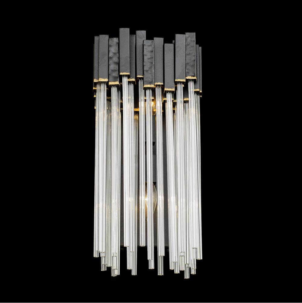 Varaluz 309W02MBFG Matte Black,French Gold Matrix 2-lt Sconce - Matte Black/french Gold Image 3