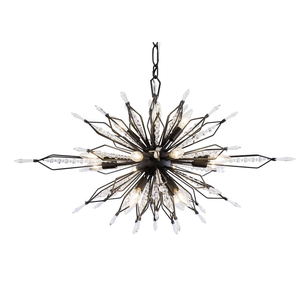 Varaluz 311N16CB Carbon Orbital 16-lt Oval Linear Pendant - Carbon Image 1