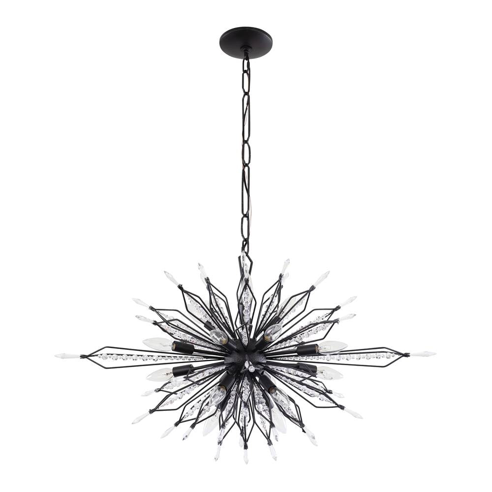 Varaluz 311N16CB Carbon Orbital 16-lt Oval Linear Pendant - Carbon Image 3
