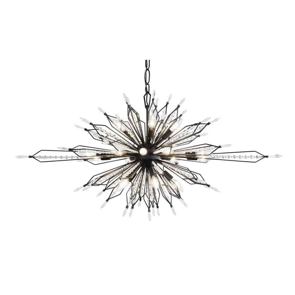 Varaluz 311N20CB Carbon Orbital 20-lt Oval Linear Pendant - Carbon Image 1