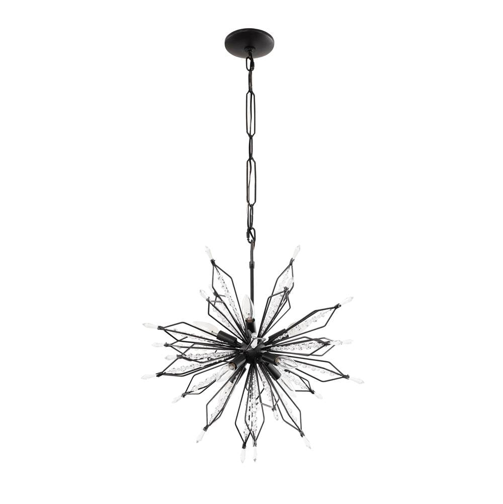 Varaluz 311P08CB Carbon Orbital 8-lt Small Pendant - Carbon Image 4