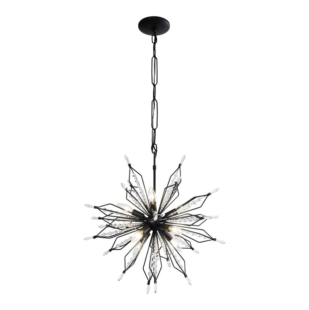 Varaluz 311P08CB Carbon Orbital 8-lt Small Pendant - Carbon Image 3