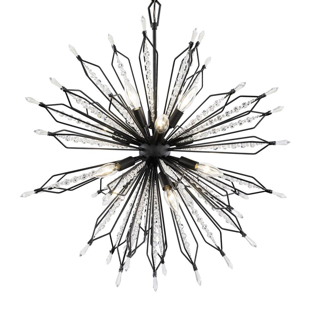 Varaluz 311P12CB Carbon Orbital Medium 12-lt Pendant - Carbon Image 1