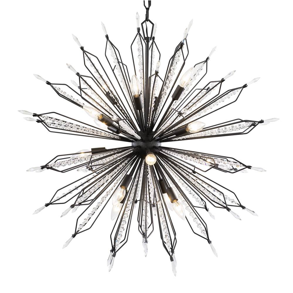 Varaluz 311P16CB Carbon Orbital Large 16-lt Pendant - Carbon Image 1