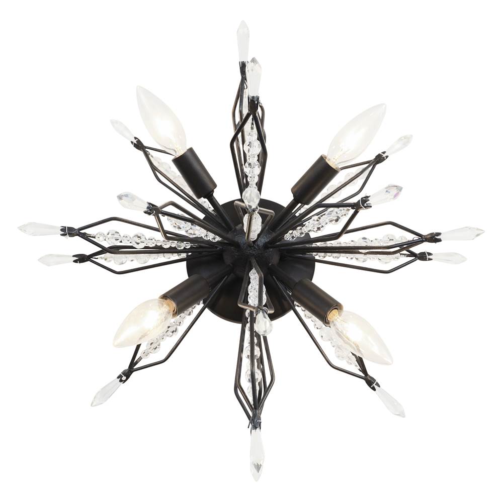 Varaluz 311S04CB Carbon Orbital 4-lt Wall/ceiling Light - Carbon Image 1