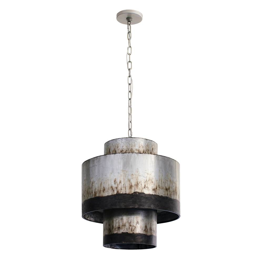 Varaluz 323F04OG Ombre Galvanized Cannery 4-lt Tall Pendant - Ombre Galvanized Image 1