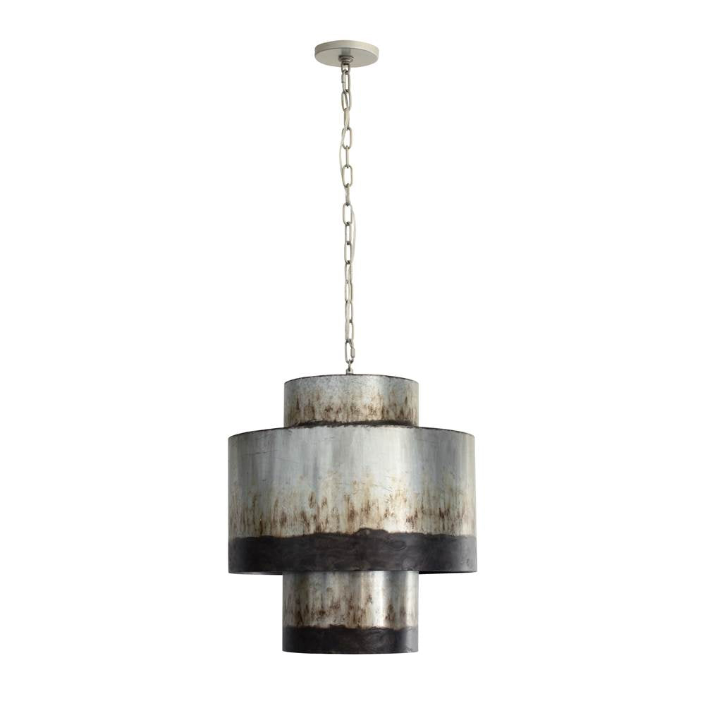 Varaluz 323F04OG Ombre Galvanized Cannery 4-lt Tall Pendant - Ombre Galvanized Image 2