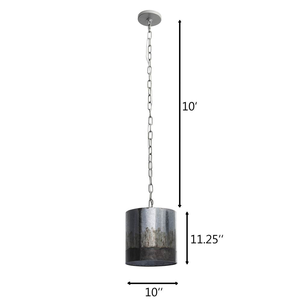 Varaluz 323M01OG Ombre Galvanized Cannery 1-lt Mini Pendant - Ombre Galvanized Image 3