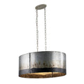 Varaluz 323N06OG Ombre Galvanized Cannery 6-lt Oval/linear Pendant - Ombre Galvanized Image 1