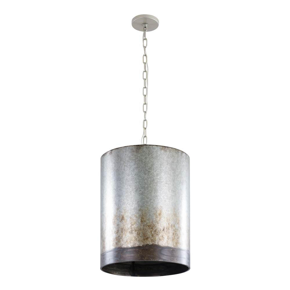 Varaluz 323P03OG Ombre Galvanized Cannery 3-lt Pendant - Ombre Galvanized Image 4