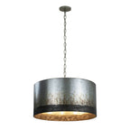 Varaluz 323P04OG Ombre Galvanized Cannery 4-lt Drum Pendant - Ombre Galvanized Image 4