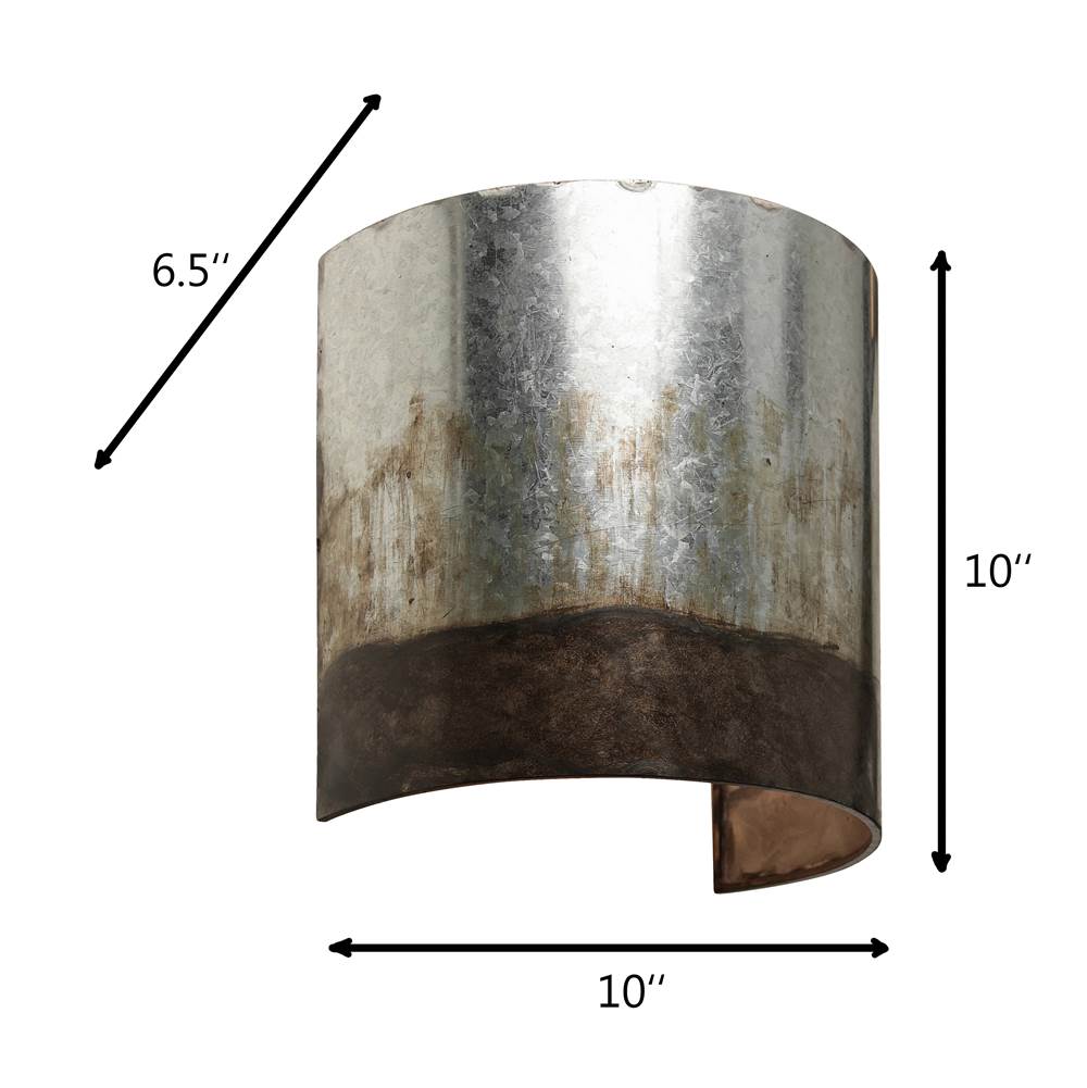 Varaluz 323W01OG Ombre Galvanized Cannery 1-lt Sconce - Ombre Galvanized Image 3