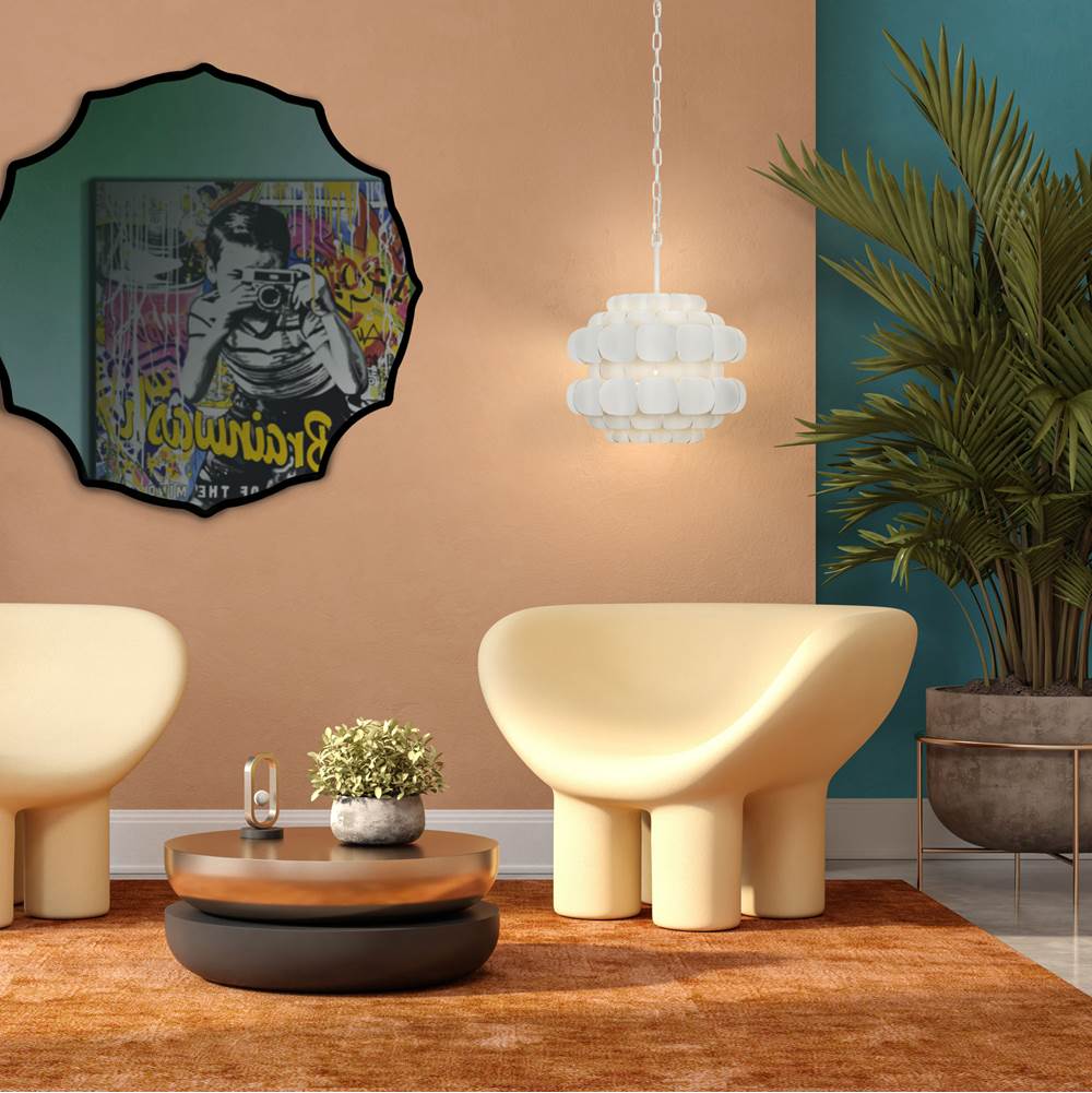 Varaluz 382F06AGGD Antique Gold,Gold Dust Swoon 6-lt Foyer - Antique Gold/gold Dust Image 2