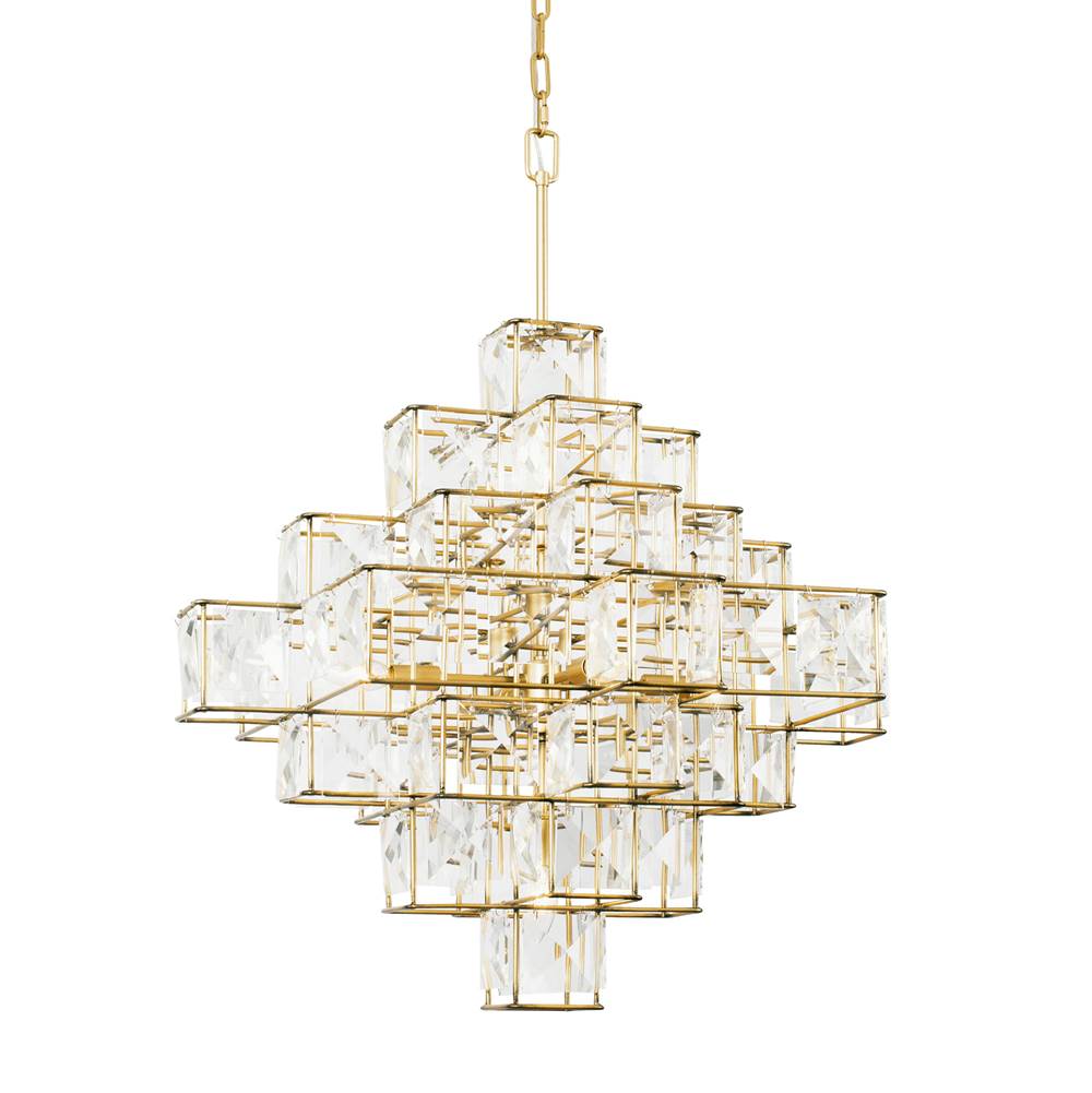 Varaluz 329C06CG Calypso Gold Cubic 6-lt Chandelier - Calypso Gold Image 1