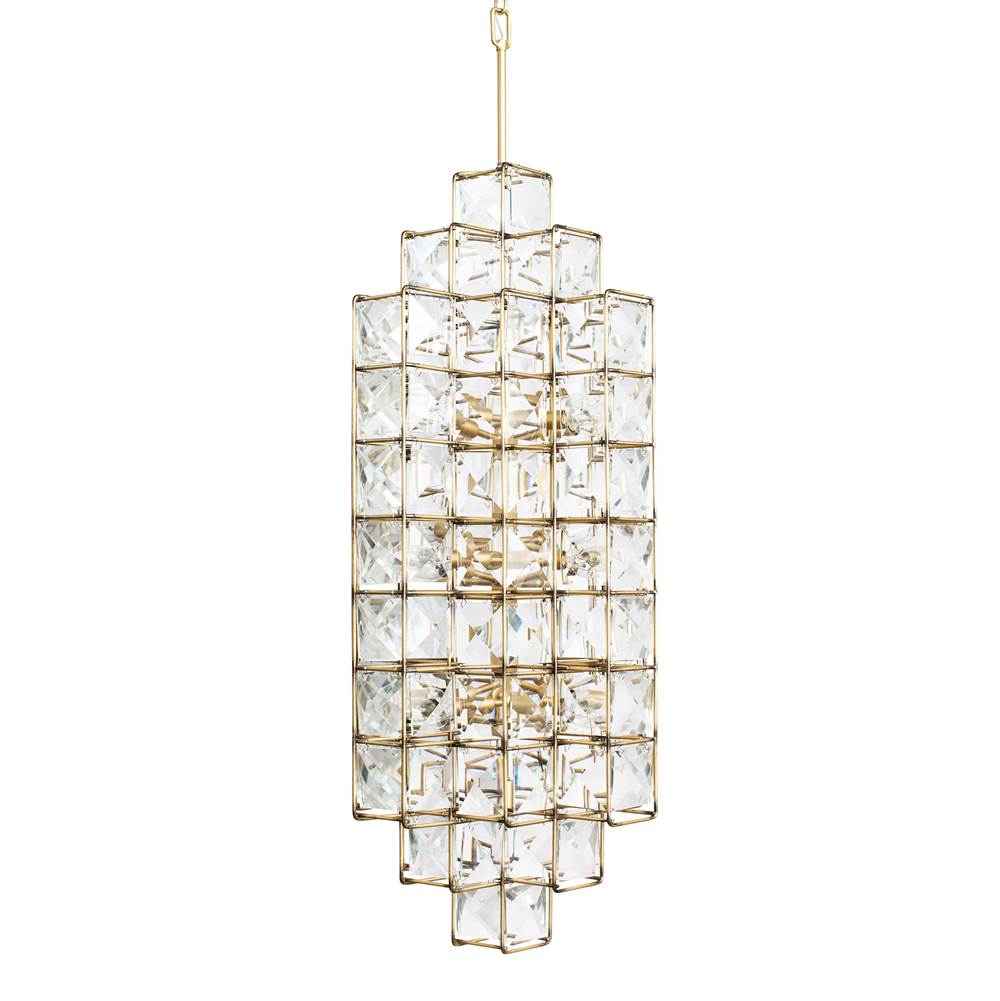 Varaluz 329F14CG Calypso Gold Cubic 14-lt Foyer - Calypso Gold Image 1