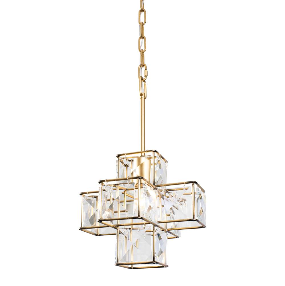 Varaluz 329P01CG Calypso Gold Cubic 1-lt Pendant - Calypso Gold Image 1