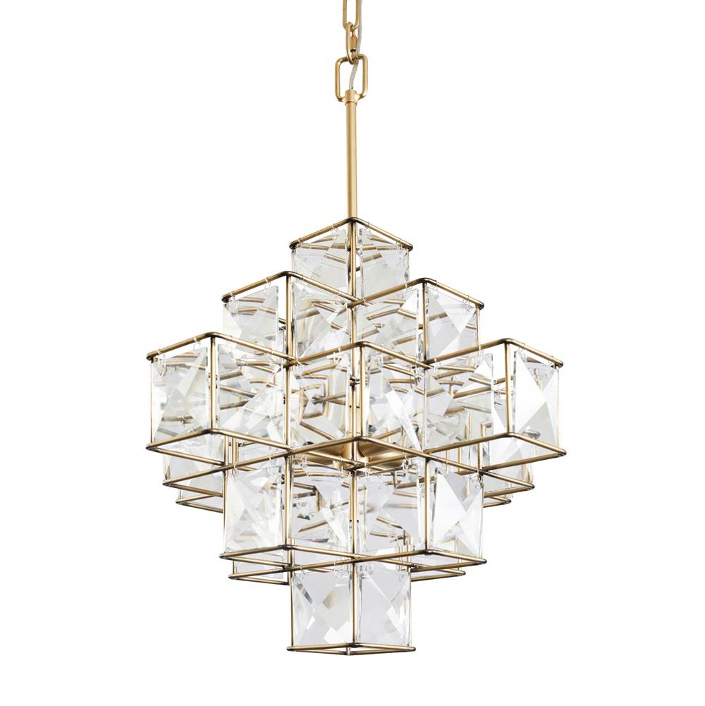 Varaluz 329P06CG Calypso Gold Cubic 6-lt Pendant - Calypso Gold Image 1