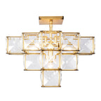 Varaluz 329S05CG Calypso Gold Cubic 5-lt Ceiling Fixture - Calypso Gold Image 1