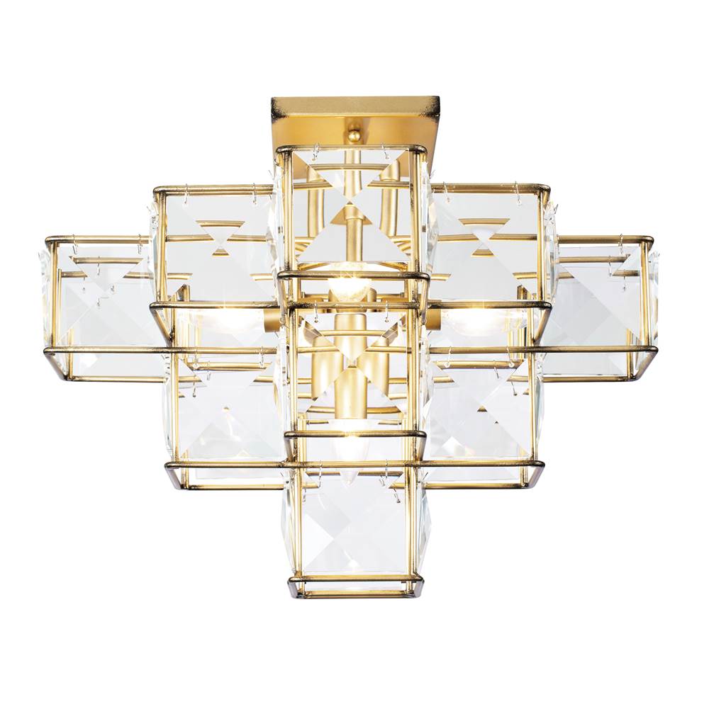 Varaluz Cubic 5-lt Ceiling Fixture - Calypso Gold