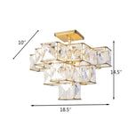 Varaluz 329S05CG Calypso Gold Cubic 5-lt Ceiling Fixture - Calypso Gold Image 3