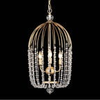 Varaluz 343F03HG Havana Gold Voliere 3-lt Crystal Tall Pendant - Havana Gold Image 1