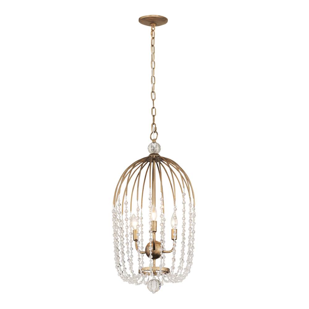 Varaluz 343F03HG Havana Gold Voliere 3-lt Crystal Tall Pendant - Havana Gold Image 3