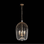 Varaluz Voliere 6-lt Crystal Pendant - Havana Gold