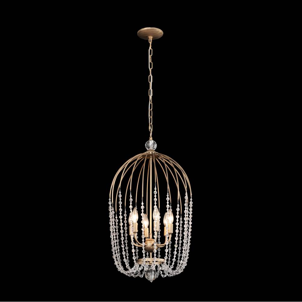 Varaluz Voliere 6-lt Crystal Pendant - Havana Gold