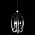 Varaluz 343F06MB Havana Gold Voliere 6-lt Crystal Pendant - Matte Black Image 1
