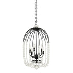 Varaluz 343F06MB Havana Gold Voliere 6-lt Crystal Pendant - Matte Black Image 4