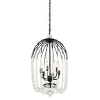 Varaluz 343F06MB Havana Gold Voliere 6-lt Crystal Pendant - Matte Black Image 3